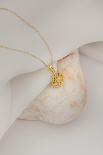 Γυναικείο μενταγιόν Κ14 με ζιργκόν